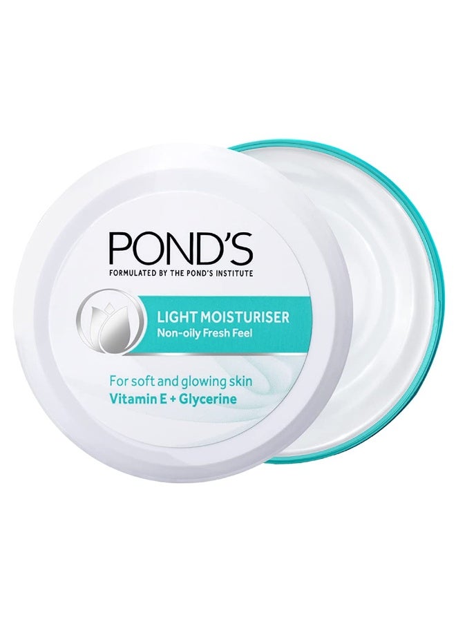 بوندز كريم الترطيب الخفيف من بوندز، غير دهني، غني بفيتامين E والجلسرين، لبشرة ناعمة ومتألقة، 150 مل. - Image 1